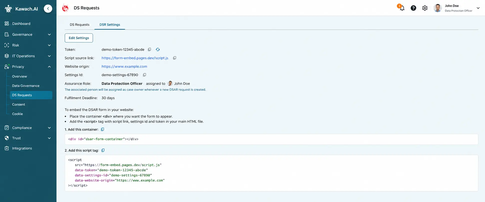 DSAR Workflow Management