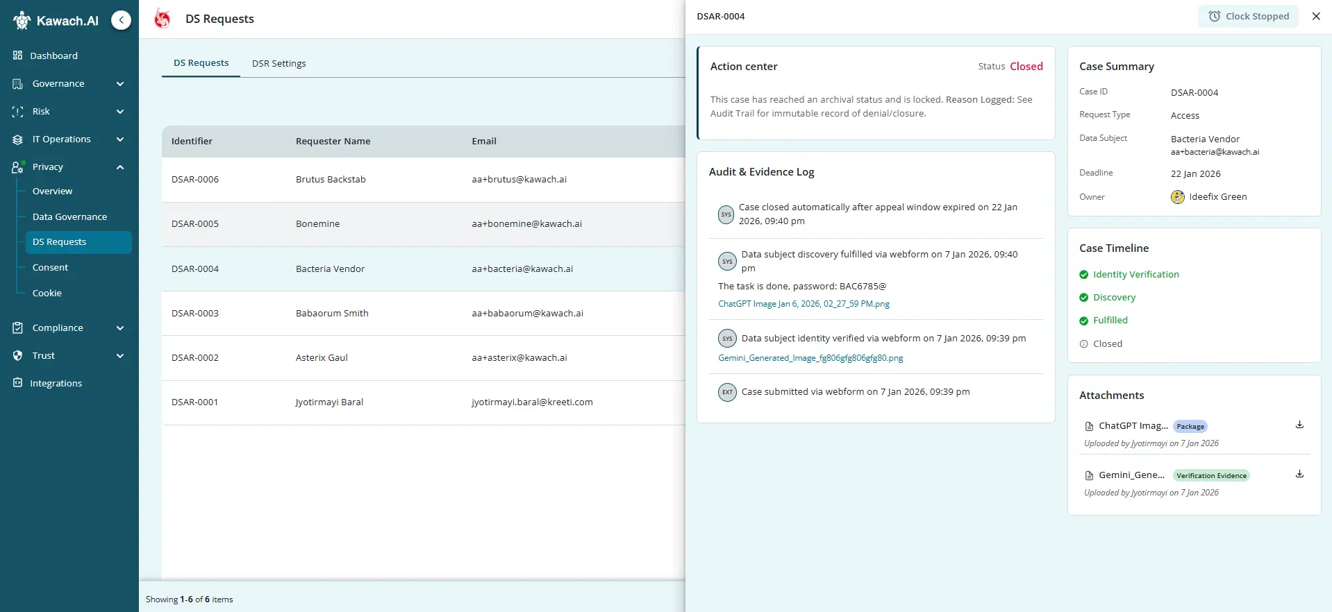 DSAR Workflow Management